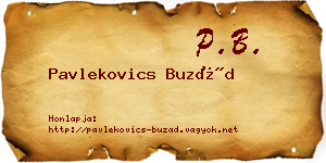 Pavlekovics Buzád névjegykártya
